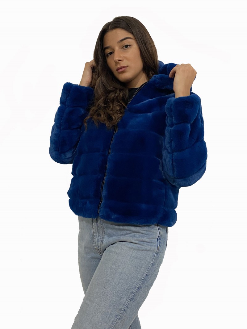 Donna Abbigliamento da Cappotti da Pellicce e ecopellicce Eco-pelliccia corta di Herno in Blu 