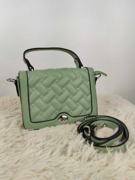 Borsa a mano borsetta con tracolla verde chiaro 